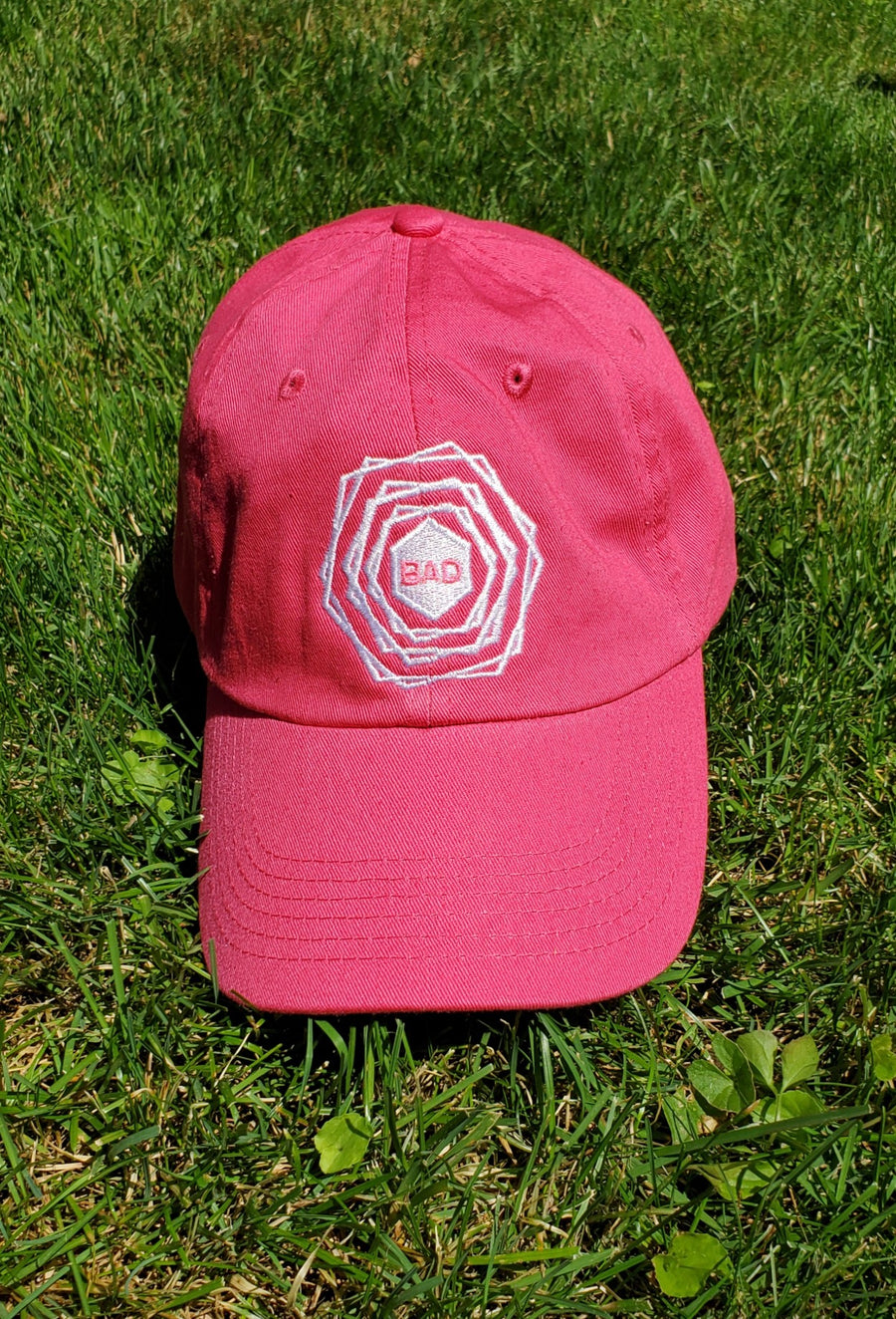 Neon pink baseball cap